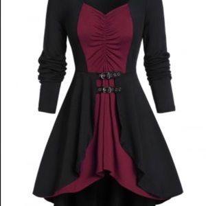 GOTHIC LACE UP BLOUSE